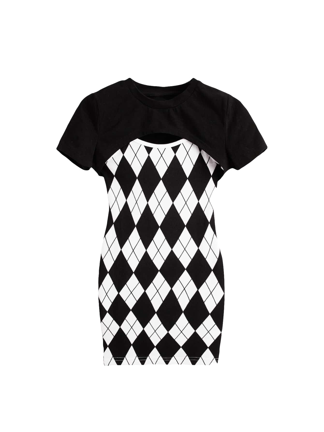 OYOANGLE Bonito conjunto de 2 piezas para niña, vestido corto con camiseta corta