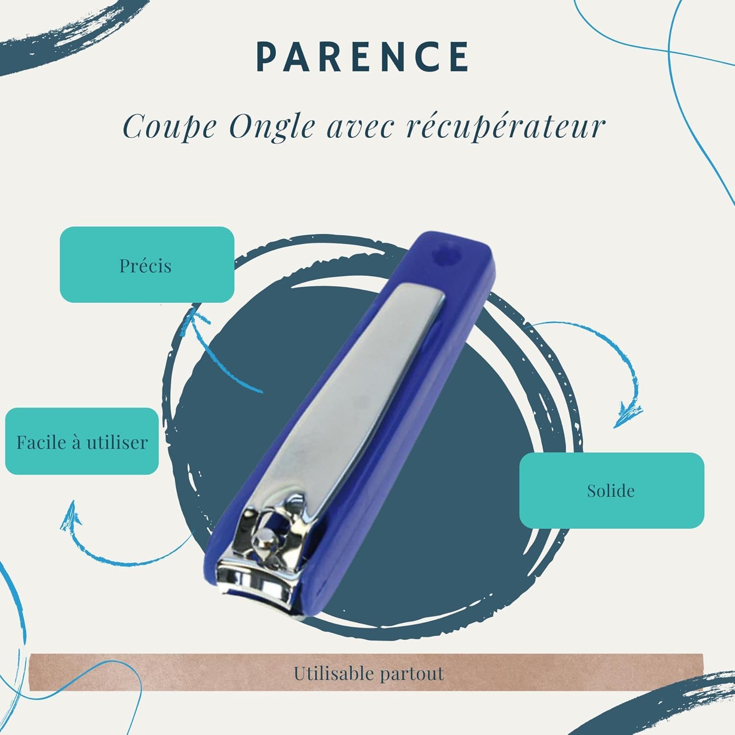 Parence - Wytrzymałe obcinacze do paznokci z akcesoriami Retriever/Manicure Pedicure dla mężczyzn, kobiet, chłopca - obcinacz do paznokci ze stali nierdzewnej, odzyskiwarka tworzyw sztucznych
