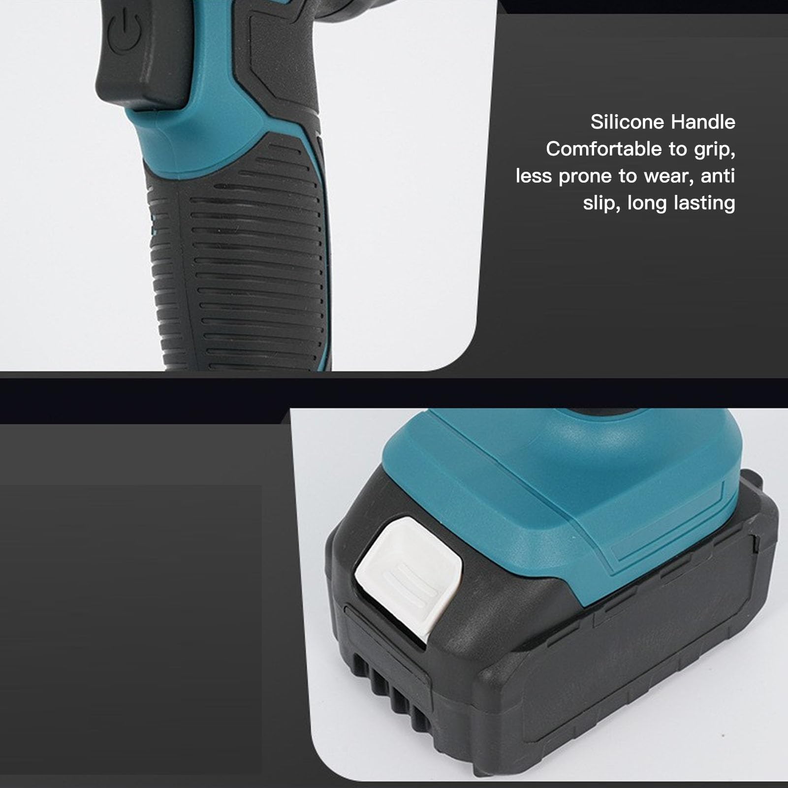 Pistola de calor inalámbrica, temperatura ajustable con batería y flujo de aire calentamiento rápido para reparación electrónica eliminación de pintura ABS azul