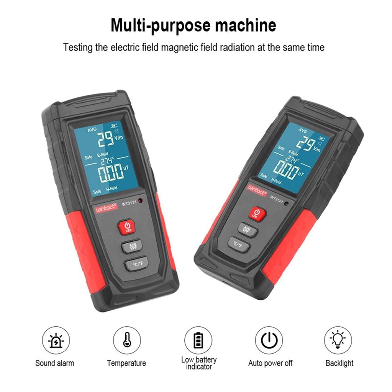 EMF Meter Electromagnetic Radiation Tester Electron Magnetic Field Dosimeter B85C Ufficio, esterno