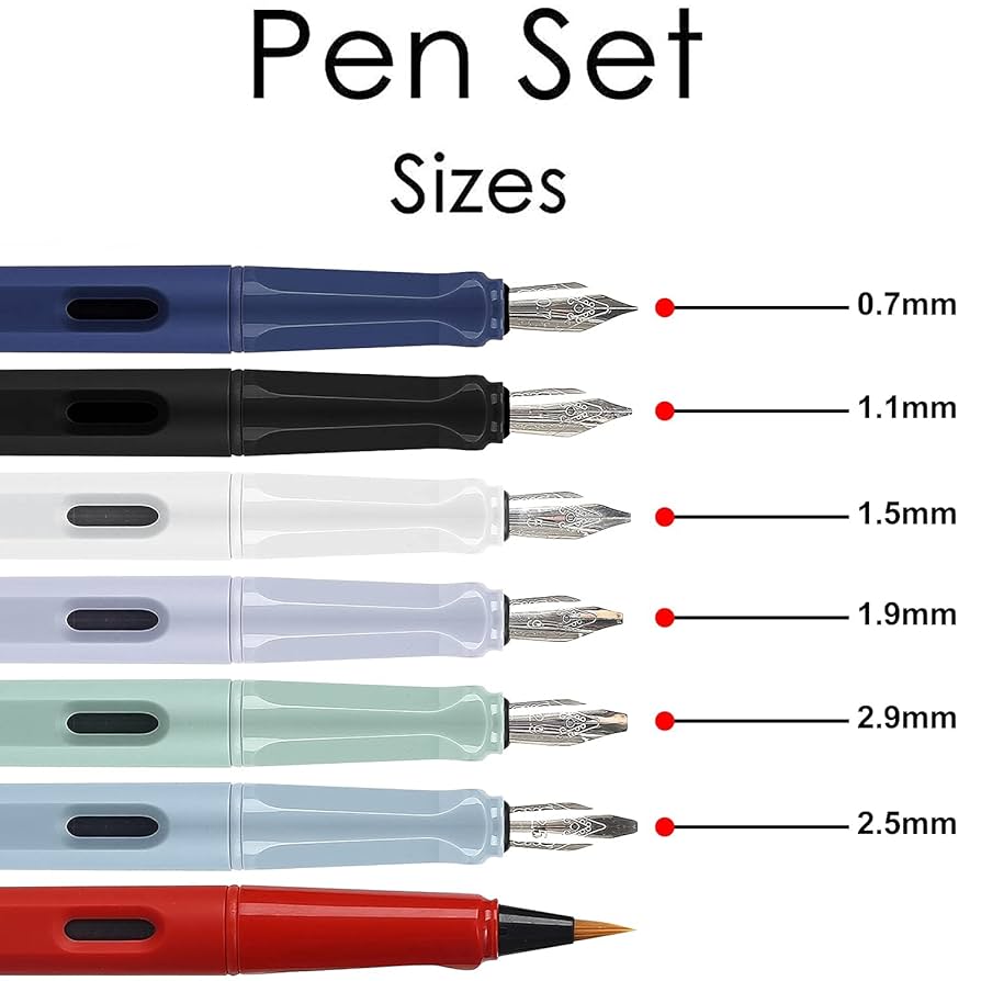 GC Quill Calligraphy Pen Set, 7 Calligraphy Fountain Pens