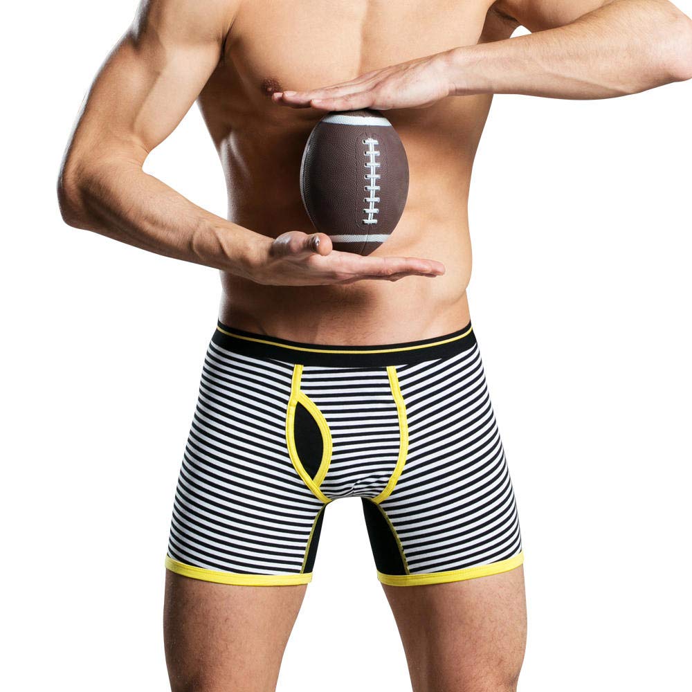 Boxer De Hombre Algodón Hombres S Long Boxer Shorts Bragas Ropa Interior Masculina Plus Size 6XL Underpant (Pack De 6) Stely D