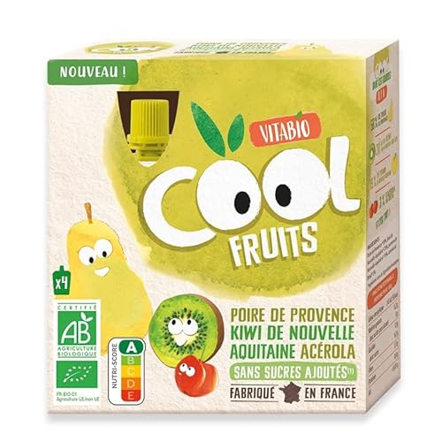 Vitabio Cool Fruits - Poire d'Occitanie Kiwi de Nouvelle-Aquitaine Acérola - 4 x 90g Cover