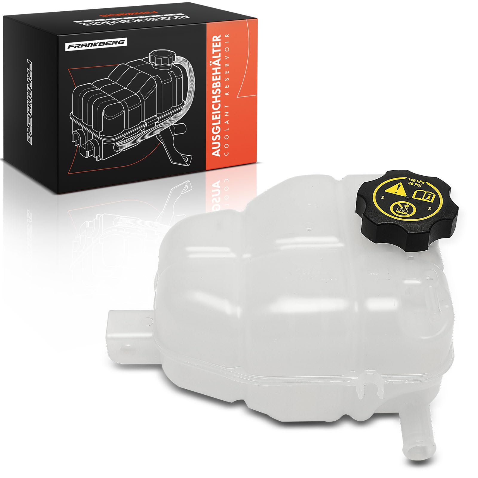 Frankberg Coolant Expansion Tank Compatible with Meriva B MPV S10 1.2L-1.7L 2010-2017 Meriva B Van S10 1.2L-1.7L 2013-2017 Meriva MK II (B) B S10 1.4L-1.7L 2010-2021 Replace# 13265592
