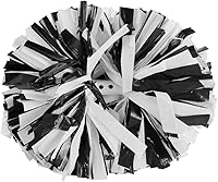 Vista 24 de Hooshing 2 piezas Pompones de animadora profesionales con mango de bastón (sin cordón de sujeción) para equipo de animadoras, deportes