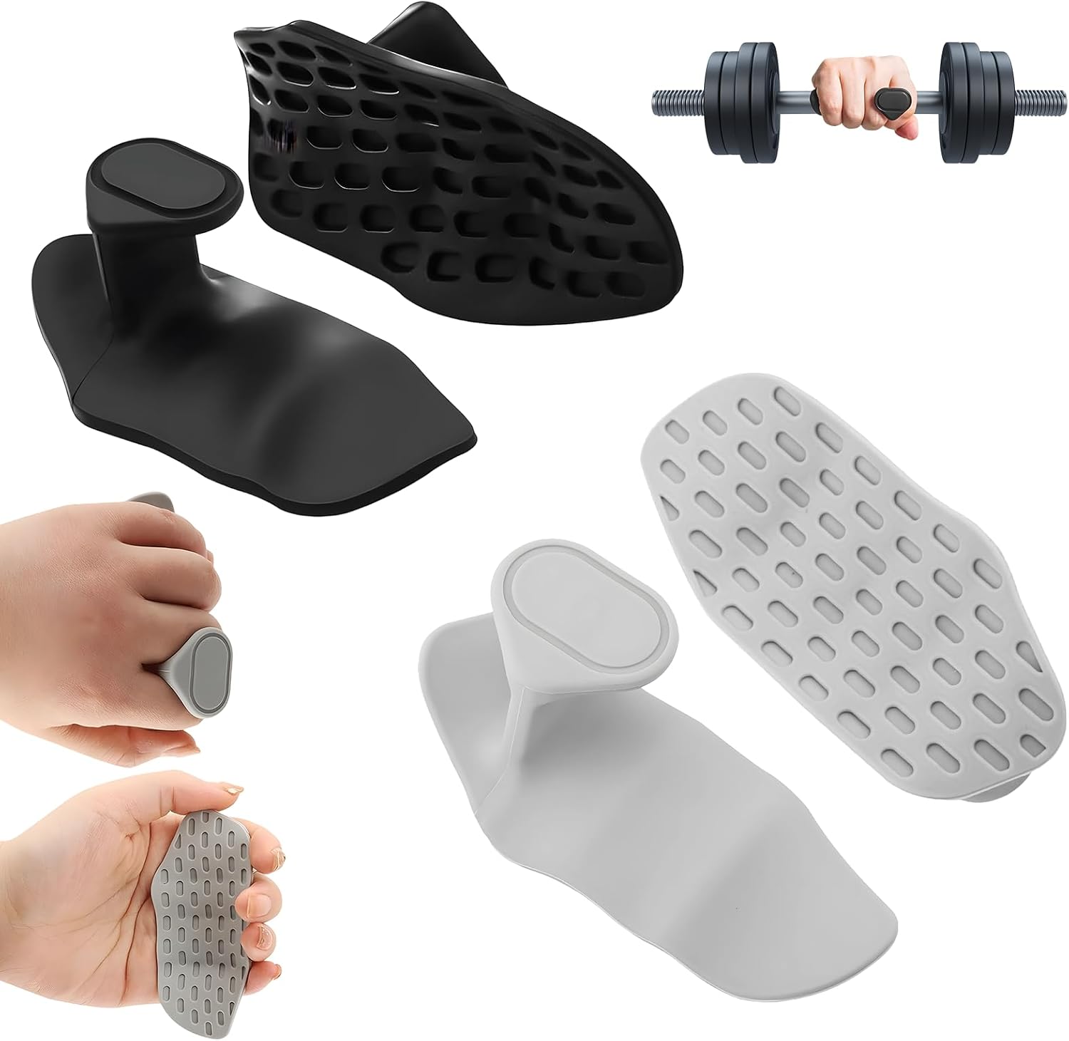 Anti-Slip Weight Lifting Gloves for Men & Women, Ergonomic Silicone Palm Workout Grips, Gym Training Gloves for Pull-Ups, Dumbbell, Barbell, Callus Protection