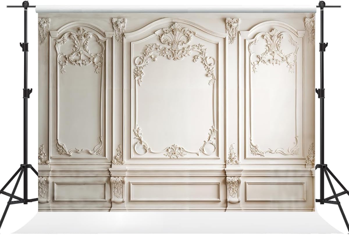 Kate 10×10ft Retro Indoor Backdrop Photography European Style Gypsum Pattern Background Classic Portrait Background Photography Studio Props Picture Video