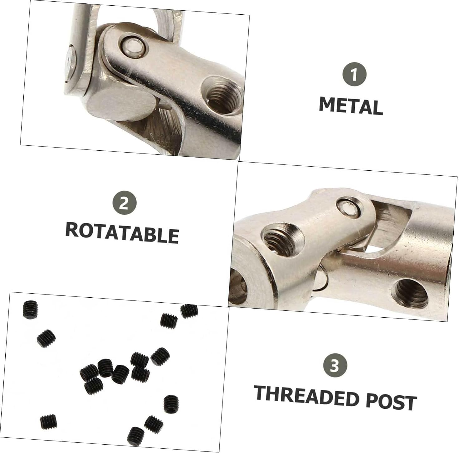 Alipis 1 Set Joint Coupling Couplers Screws Durable Accessories for Model Boat Car Shaft Connection Angle for Operational Needs