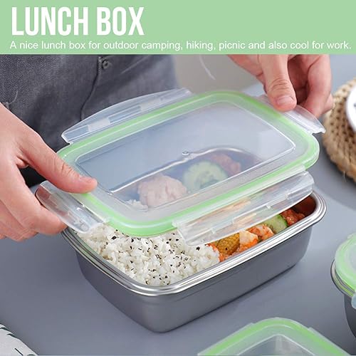 Miniatura 2 de Vikye Contenedor de caja de comida sellada, 28.7 fl oz, portátil, a prueba de fugas, Bento Fiambrera, picnic al aire libre, contenedor de almuerzo