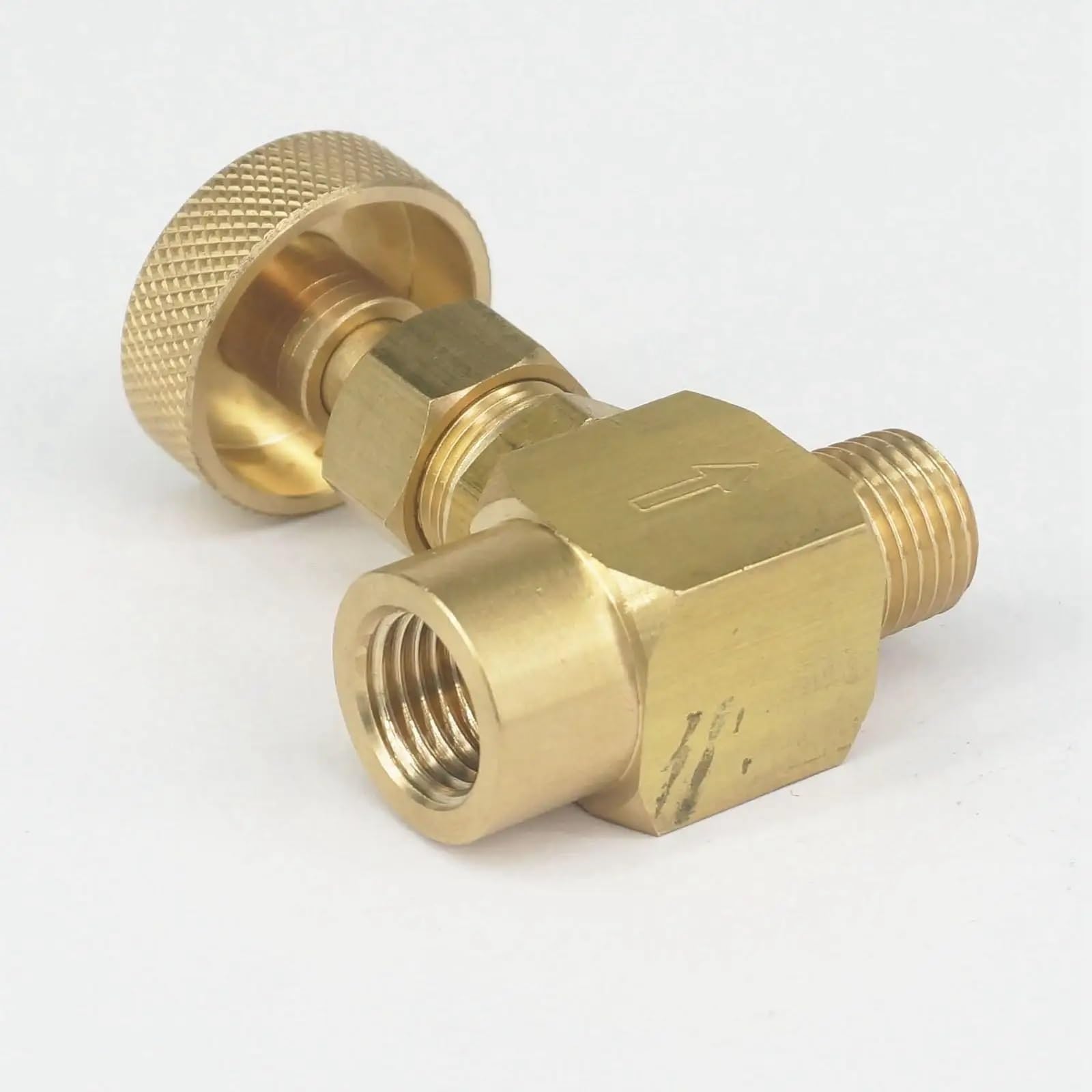 1/4 "NPT męski na żeński mosiężny zawór iglicowy kontrola przepływu 1000 PSI Propan Miernik hydrauliczny