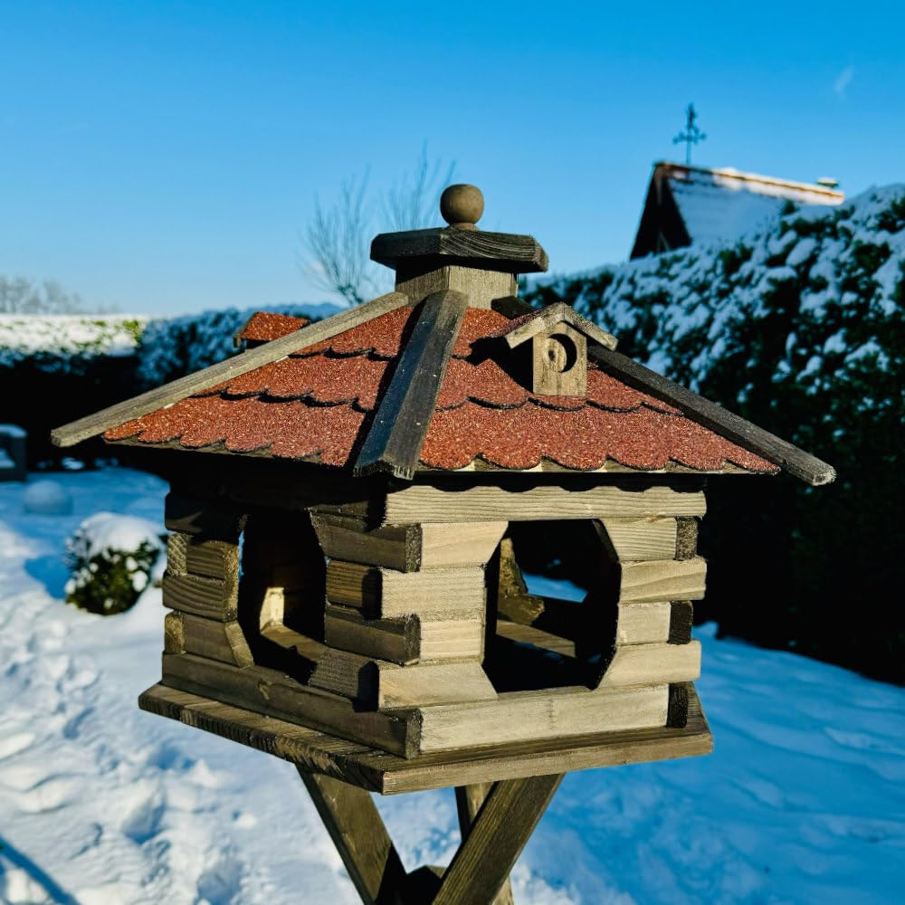 DARLUX Mangime Per Uccellini Casa XL Legno Esagonale - Foto 6