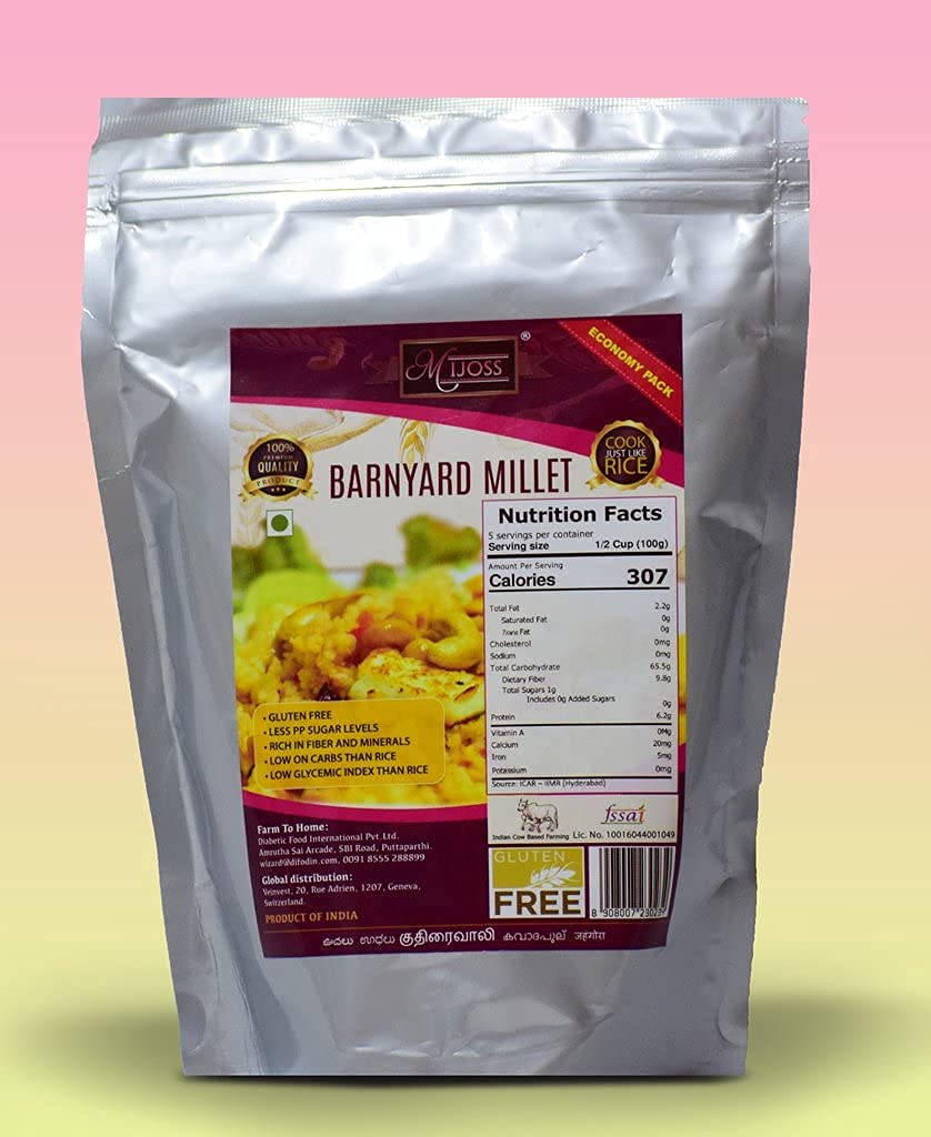 Buy Mijoss Barnyard Millet 500g Barnyard millet is a good source of highly digestible protein
