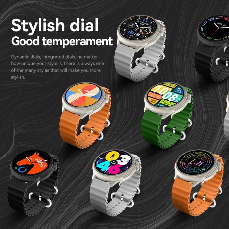A collection of HW3 Ultra Max smartwatches displaying various stylish and customizable watch faces.