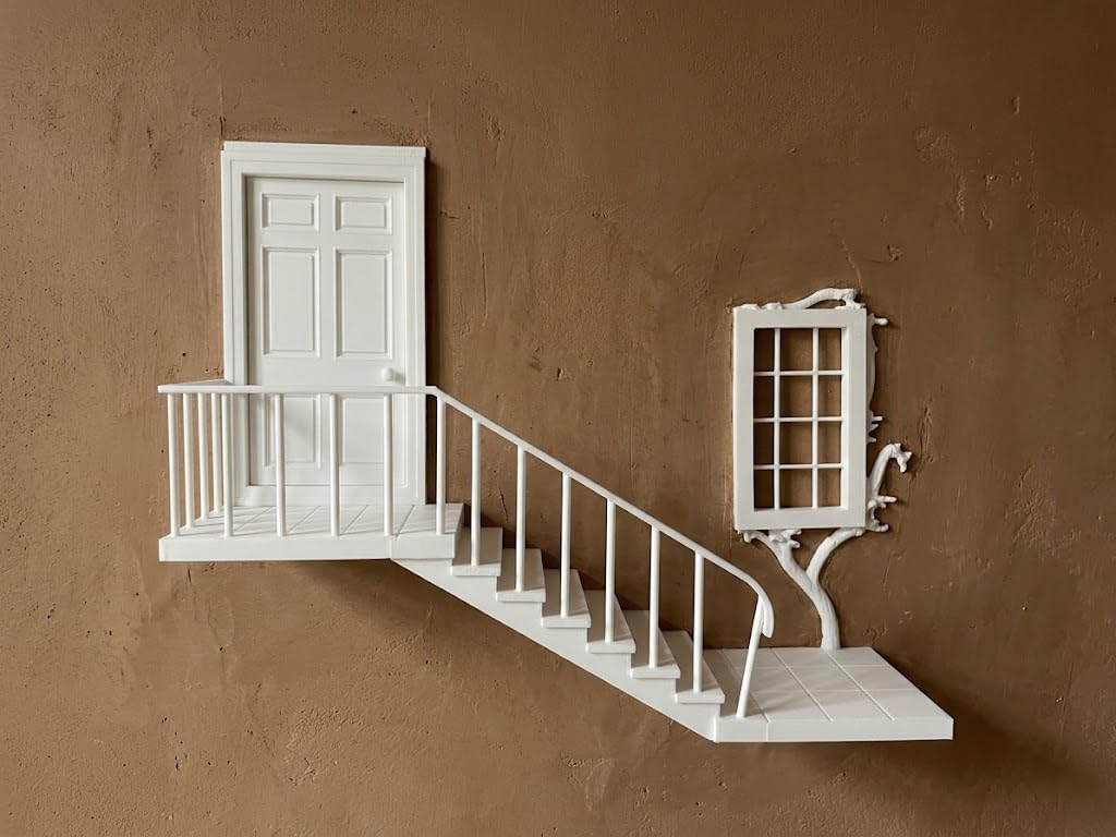 Tiny Door Wall Art & Display Shelf - 3D Printed Miniature Fairy Door Photo Decor for Home, Bedroom & Office-image-11