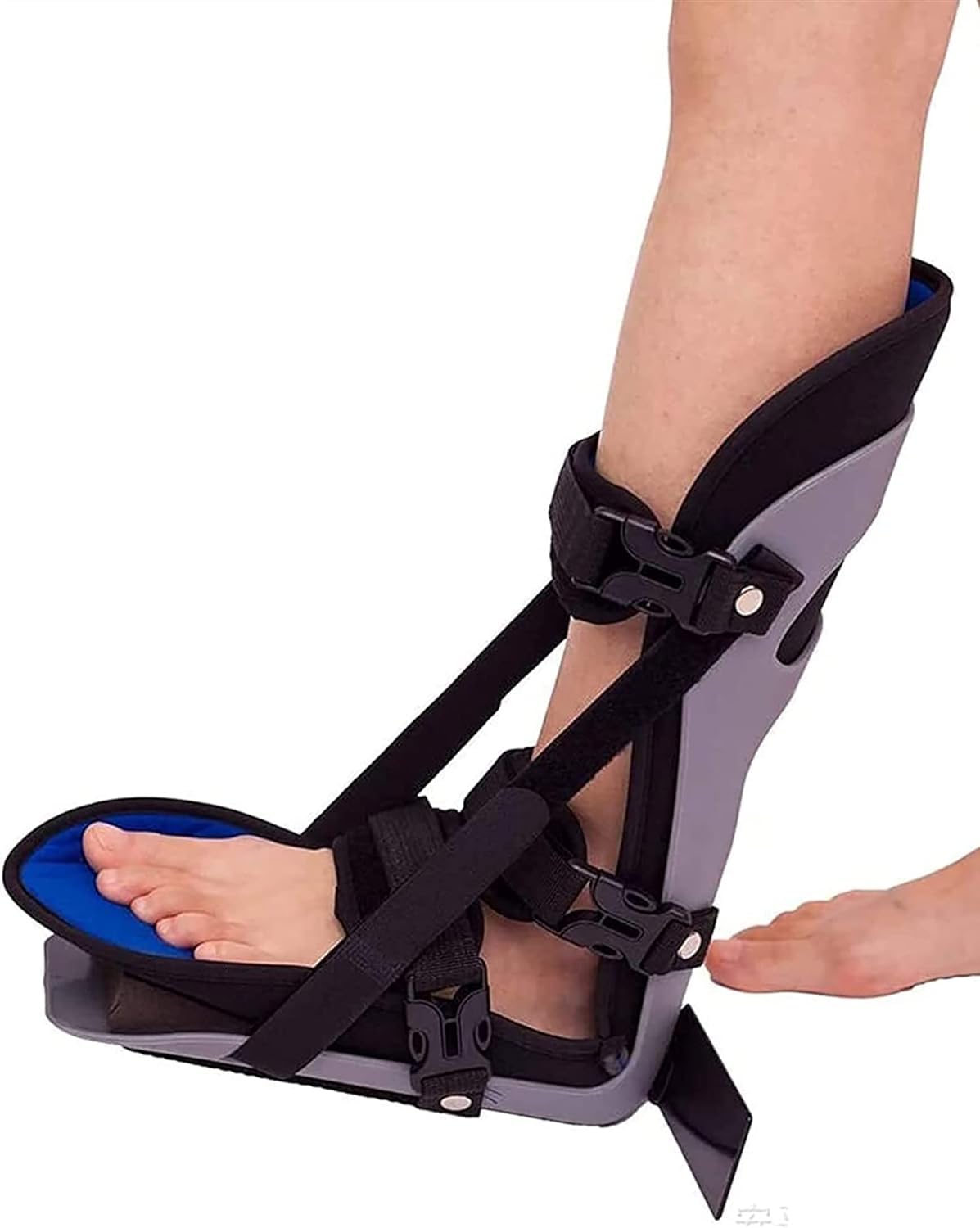 Férula ortopédica para pie caído, estabilizador ortopédico para pie caído, soporte nocturno para fascitis plantar, férula de estiramiento para el pie, bota de soporte para dormir para aliviar el