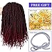 2 Packs Pre-Twisted Spring Twists Synthetic Crochet Hair Extensions 12 inch 24 strands/pack Ombre Crochet Possion Twist Braids Fiber Fluffy Curly Twist Braiding Hair Bulk (T1B/BUG#)