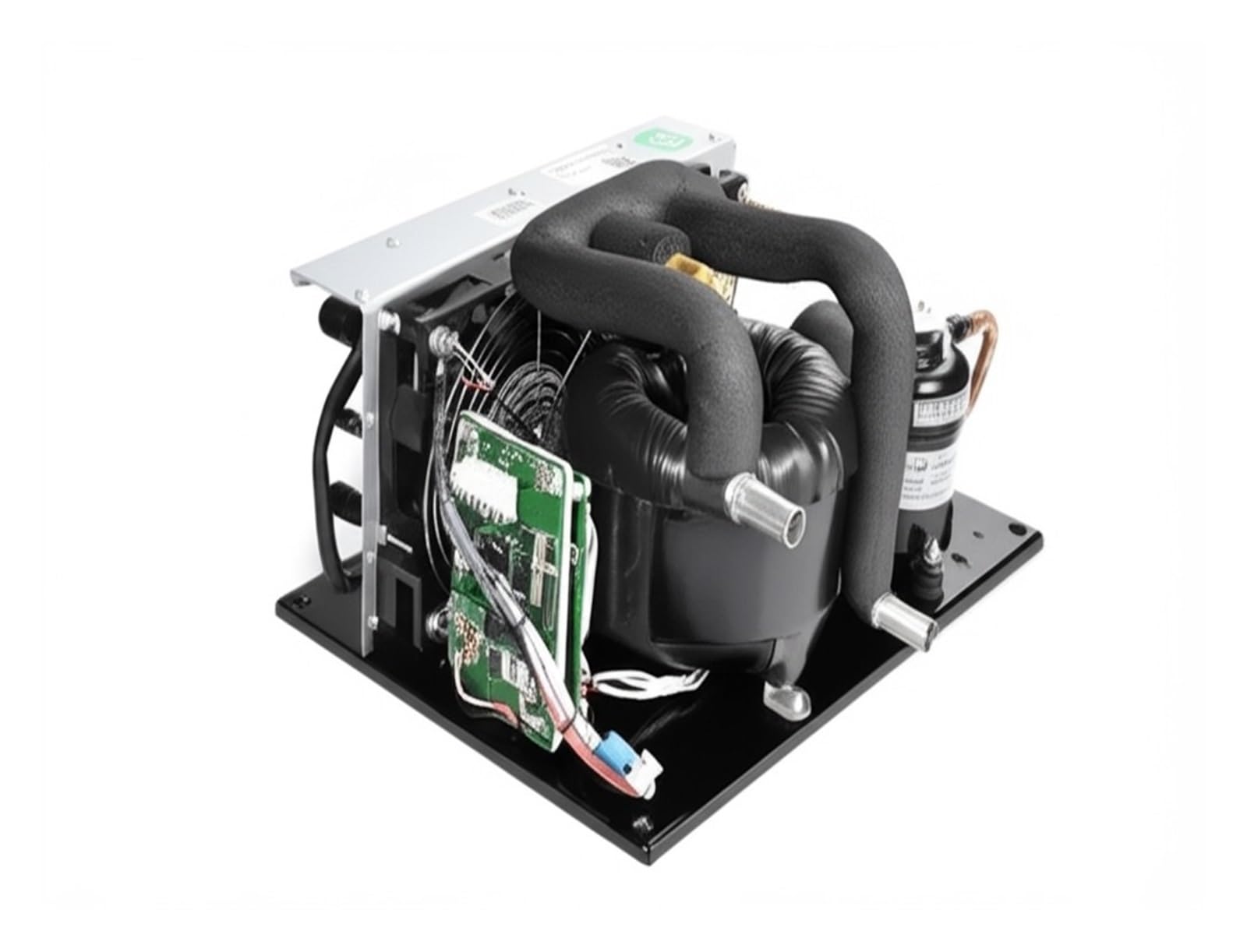 CVFRDD Micro DC Air Conditioner, 12V DC 130W Coaxial Liquid Chiller DV1910E - C with R134A, Compact for Cycling