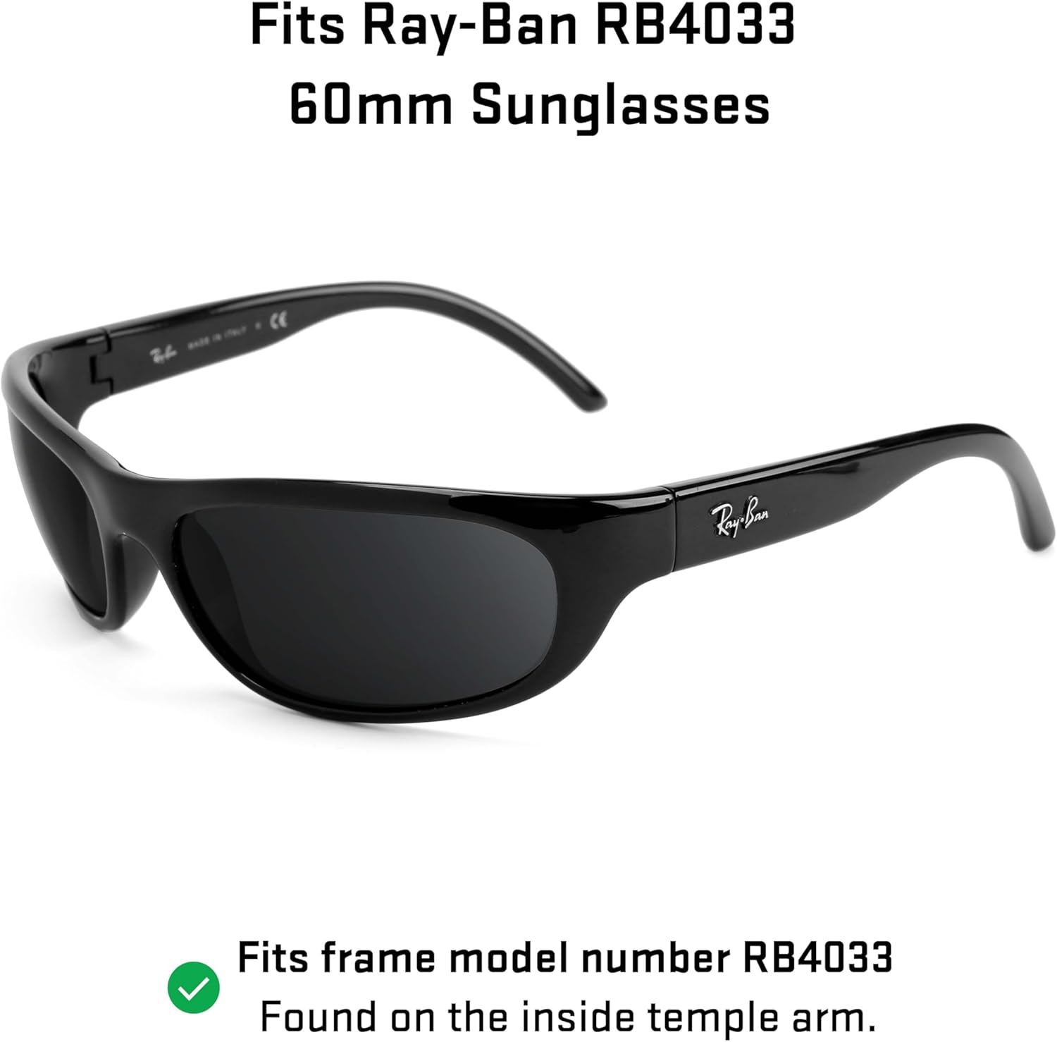 Revant Replacement Lenses for Ray-Ban RB4033 60mm