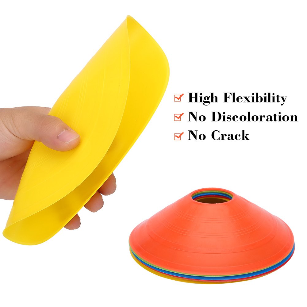 Alomejor 10 Pcs Pratique Mini Champ Cone Disques Marqueur Football Football Sport Outils De Formation De Vitesse - 4