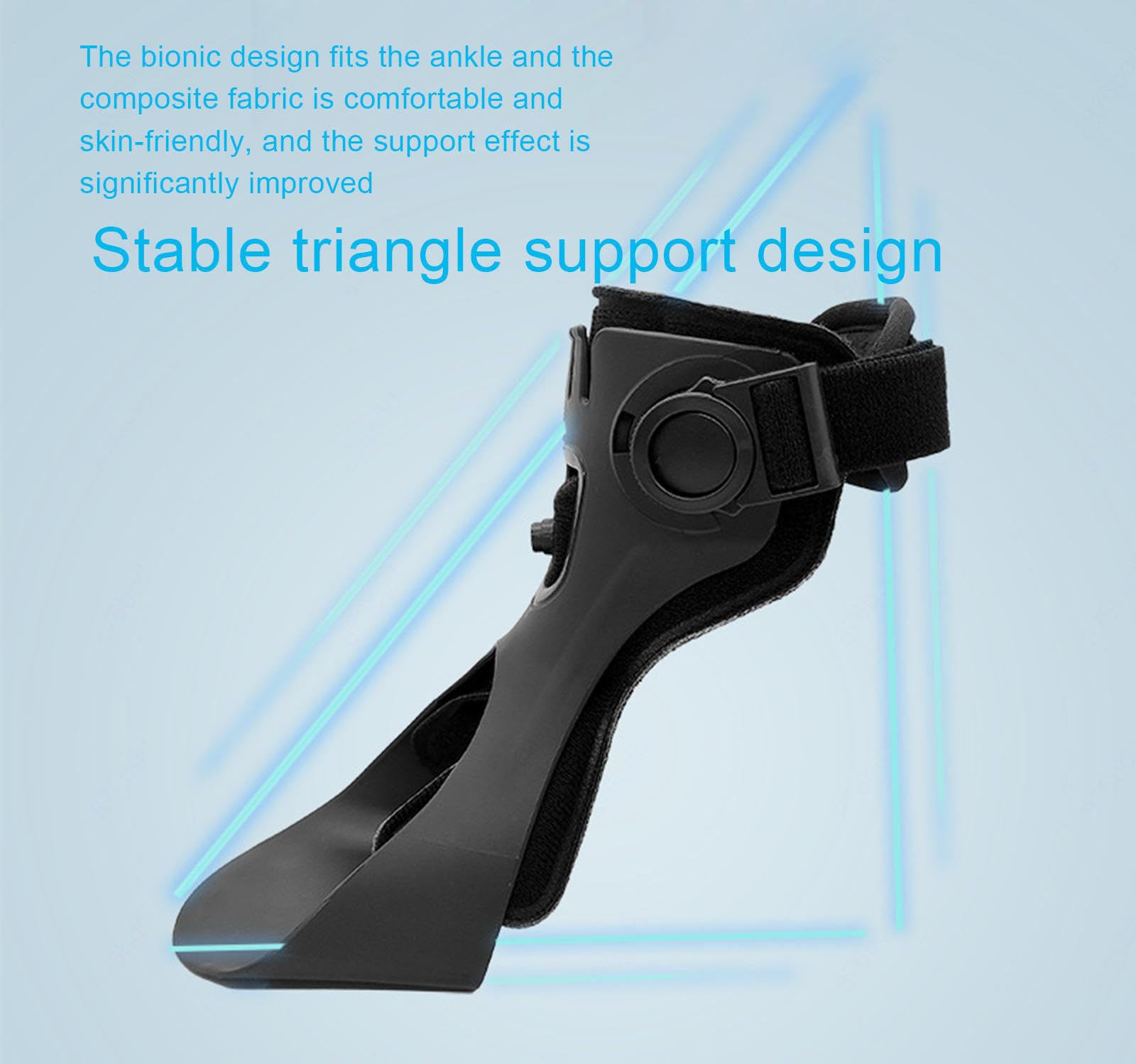 VIDECOR AFO Foot Drop Tutore Medico Foot Up Caviglia Piede Ortesi Supporto per Emiplegia Ictus, Tutore Leggero per Piede Cadente per Camminare Meglio,Right-L