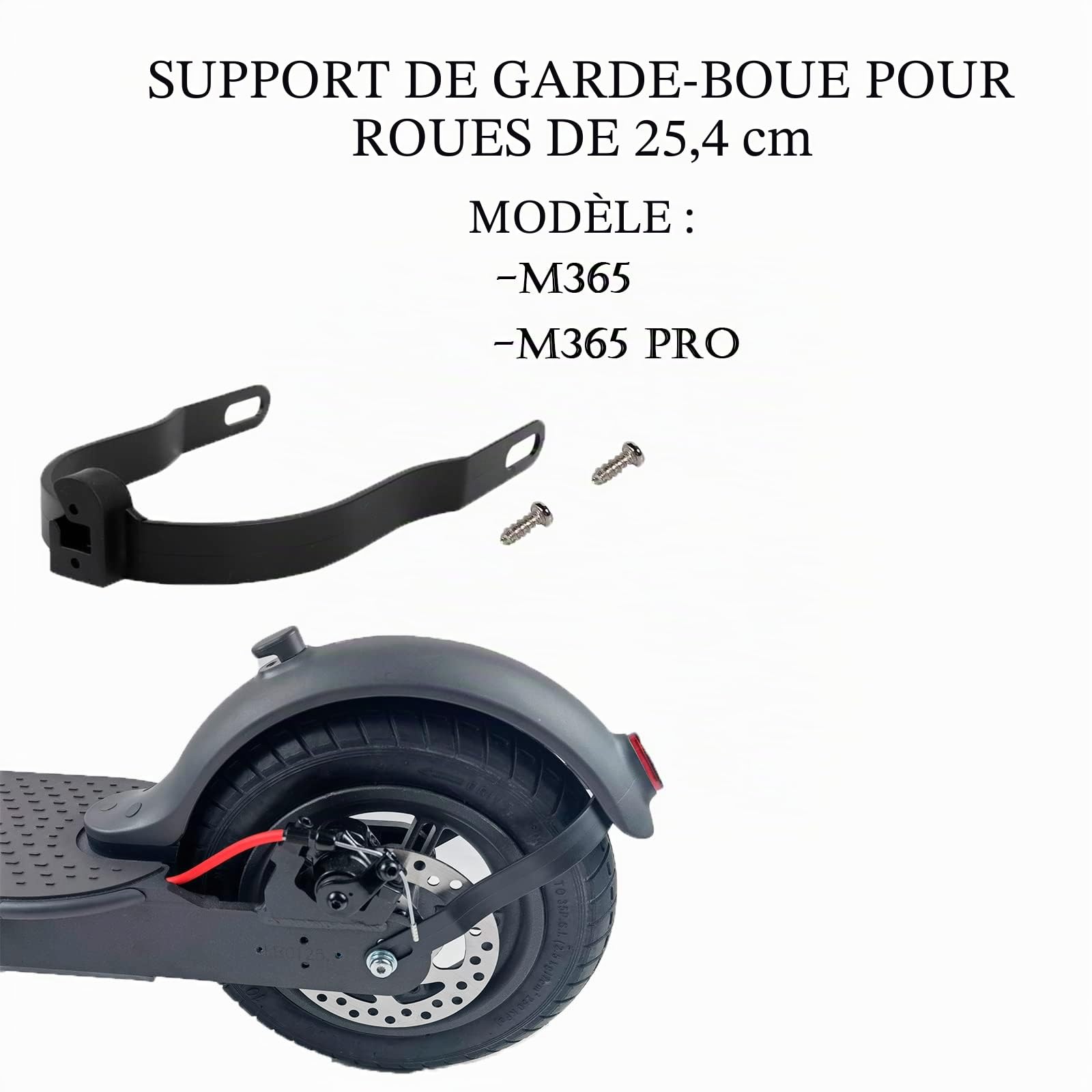 ANSENI Kit de Pneu 10 Pouces Wanda Compatible pour Xiaomi M365, Pro,Remplacement pour Scooter Électrique, Roue, Chambre à Air 10 Pouces, Viseurs et Adaptateur de Valve (Avec Support M365/M365Pro)