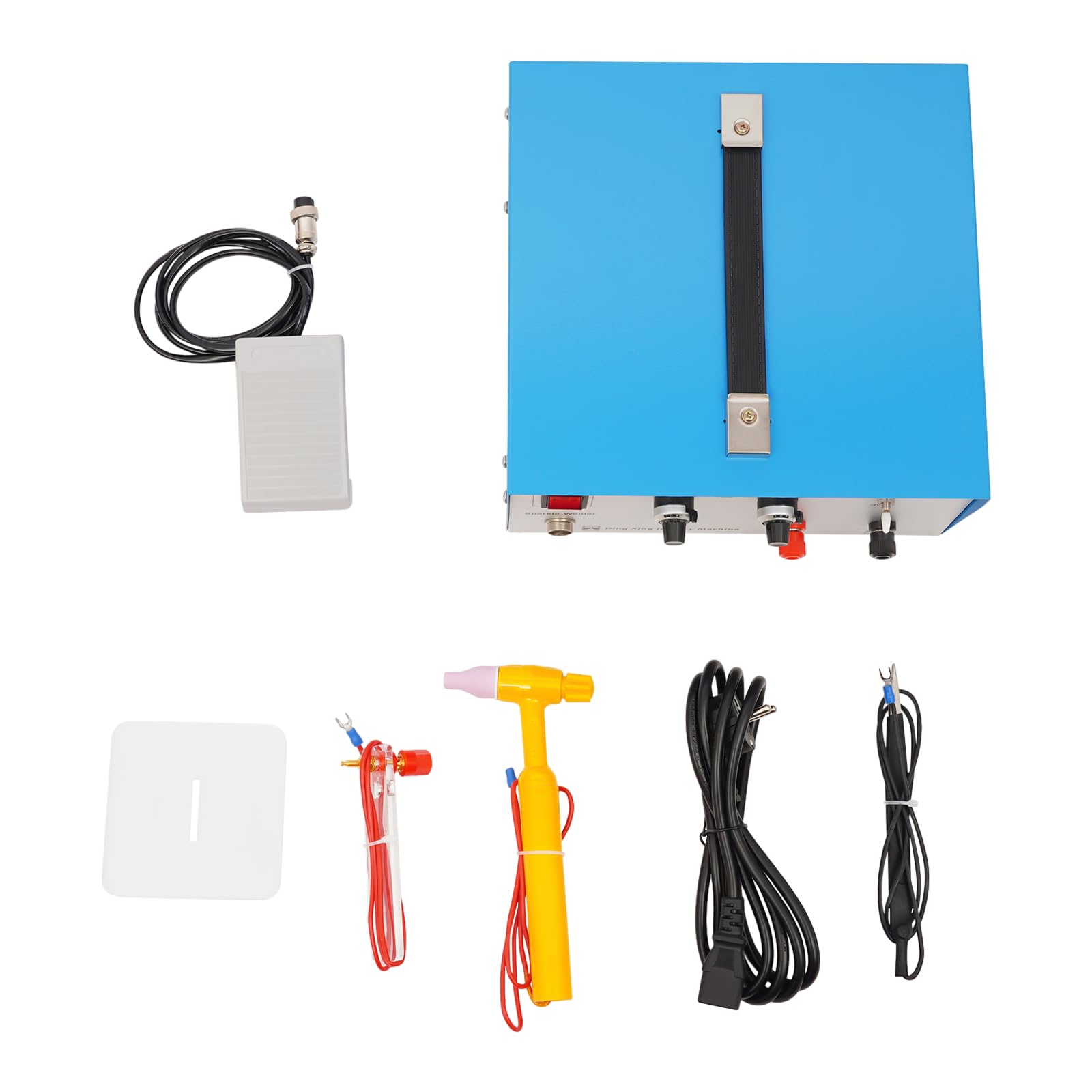 Soldador de joyas de 600 W, soldador por puntos, 80 A, herramienta para joyas, azul, eléctrico, 0,5 – 1,5 mm, platino, oro, oro, plata y acero