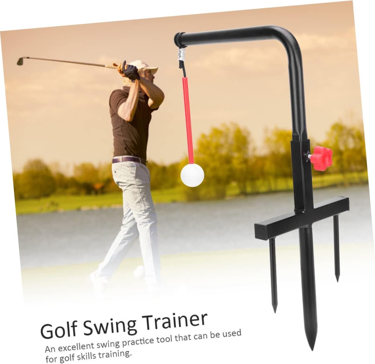 Hemoton Golf Swing Training Tool Iron Practice Trainer for Beginners and Professionals Durable and Easy to Use for Swing Accuracy and Posture Improvement