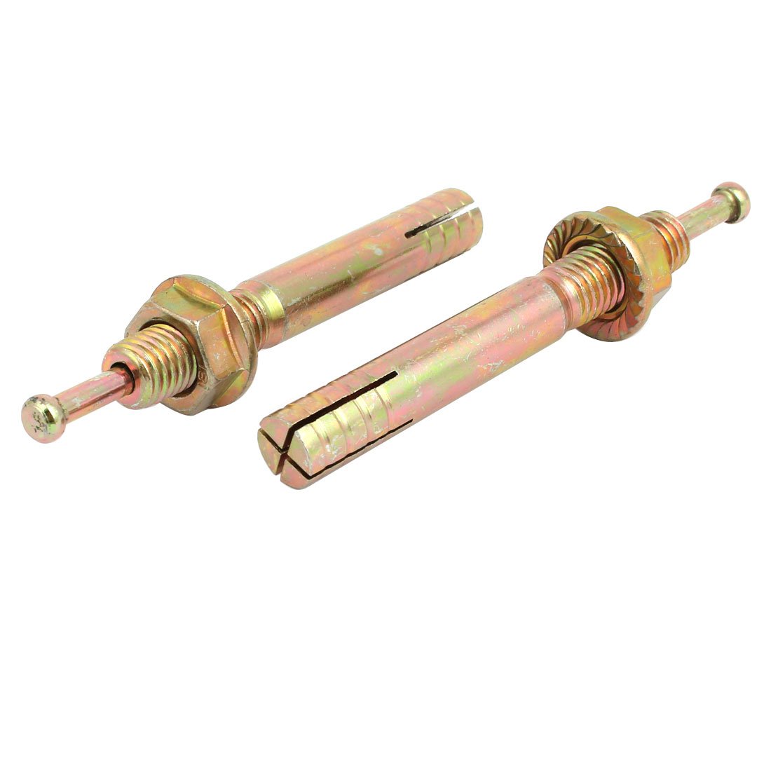 Aexit M12 x fastener 90mm Zinc Plated Hammer Drive Anchor Expansion Bolt Fastener 4pcs Model:66as92qo259