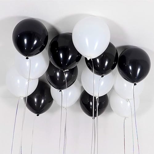 Miniatura 6 de 200 globos negros de látex negro mate de 5 pulgadas con 2 rollos de cinta, pequeños globos de fiesta negros para cumpleaños, bodas, Halloween,