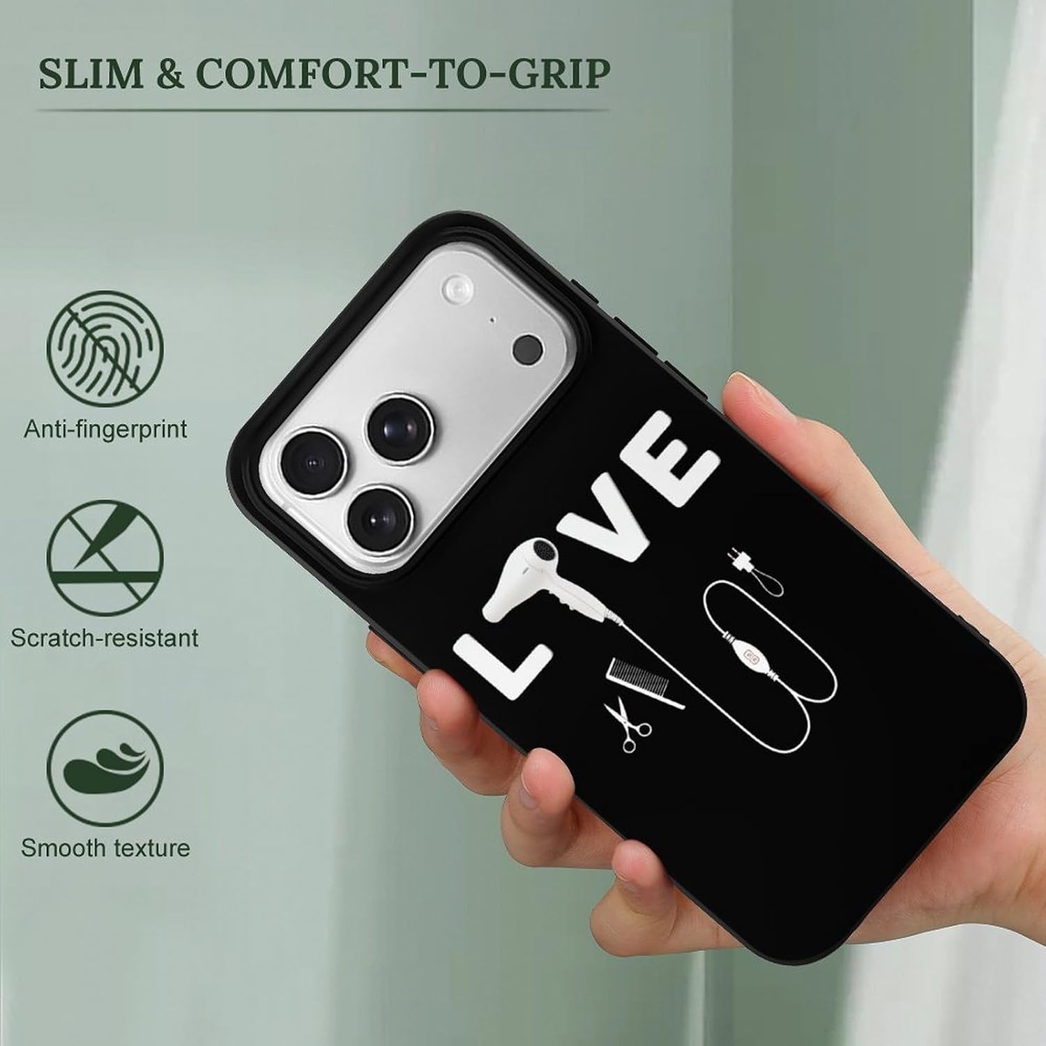 Hair Tool Hairdresser Barber Phone Cover Compatible for iPhone17PM image 3