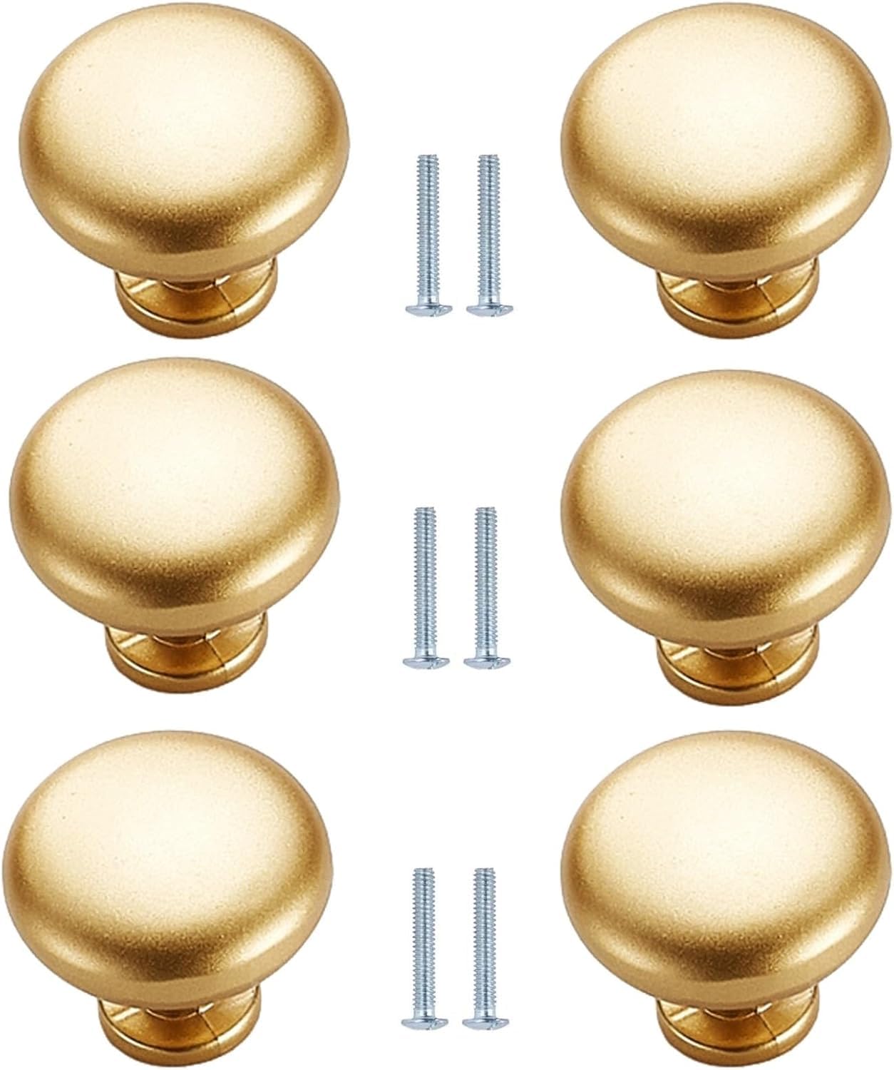 Tnbccxn Gold 27*27Mm Cabinet Handles, Cabinet Handles,6 Pack Wardrobe Knobs Cabinet Door Knobs Colored(Gold 27 * 27Mm)