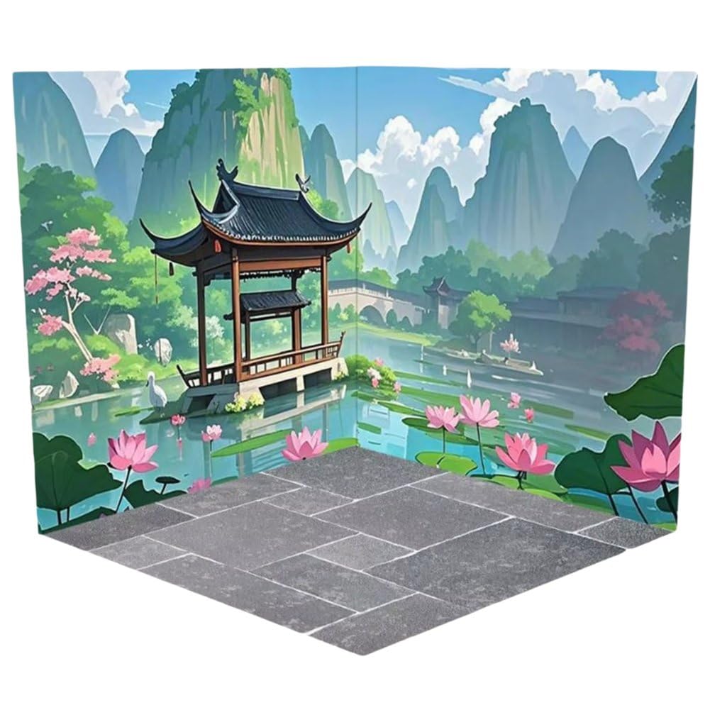 Zghhc Backdrop Scene Model Scene Simulation Layout Collection Display Background Board Scene for Decor Accessory