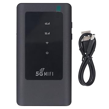 5G Mobile Hotspot, Portable Router for Travel Camping, Supports 16 Devices 4000mAh Battery, 2.4in LCD, Band Connectivity
