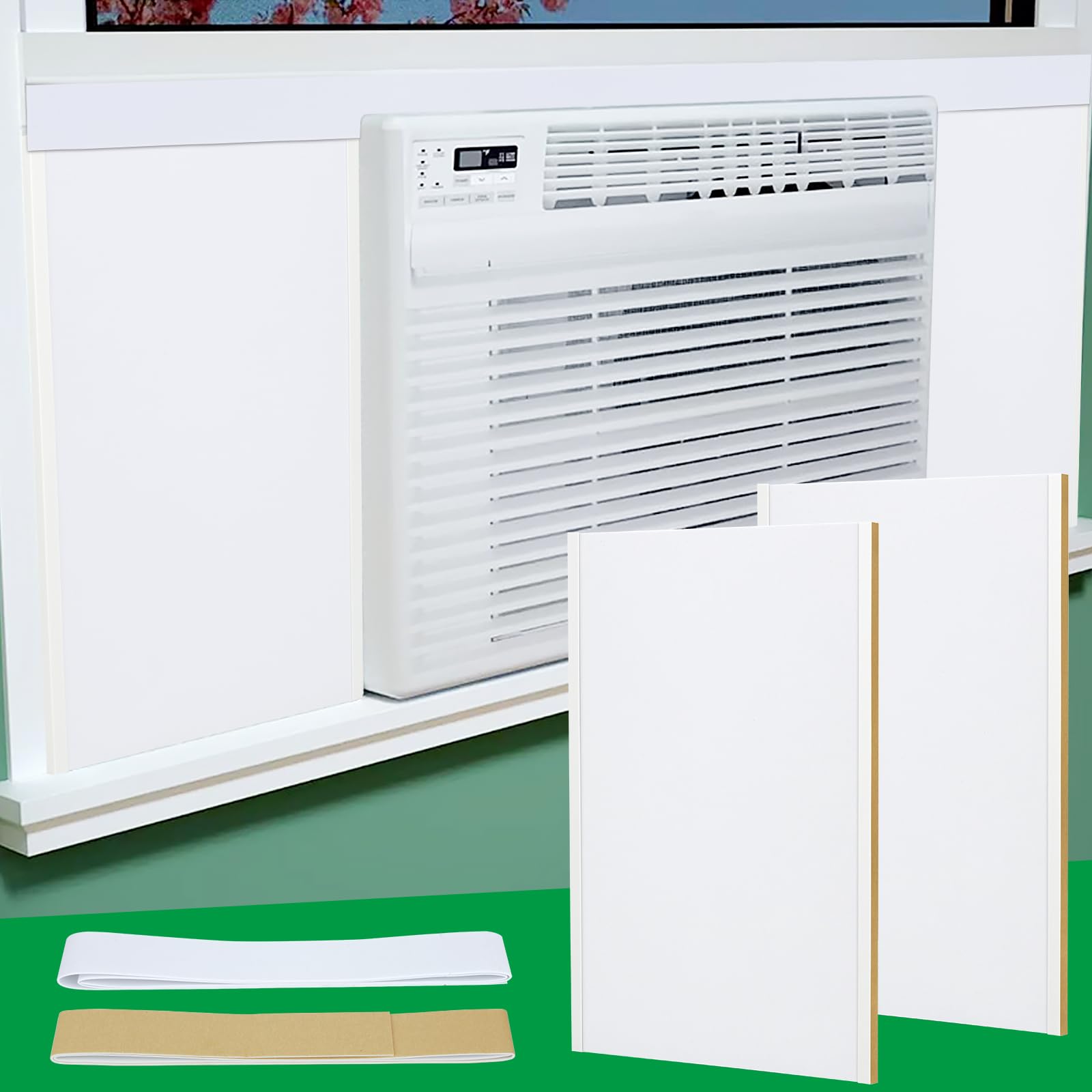 2 Piezas Panel De Espuma Aislante Lateral,Paneles De Espuma Aislante Para Aire Acondicionado De Ventana,Accesorios De Aislamiento Térmico Y Contra Corrientes De Aire Para Dormitorio,Sala de Estar