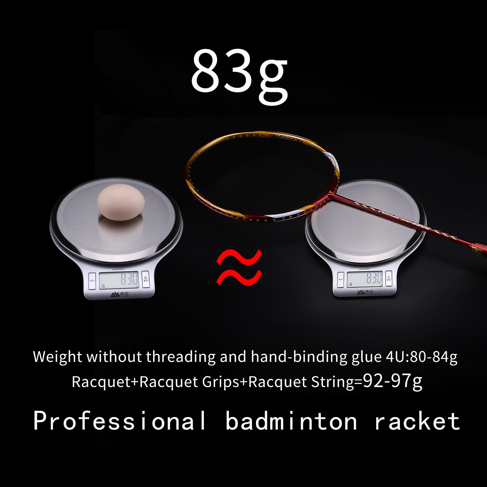 2-Spieler-Graphit-Badmintonschläger-Set – inklusive 1 Badminton-Tasche, 1 Schläger/2 Federbälle, 12 Stück