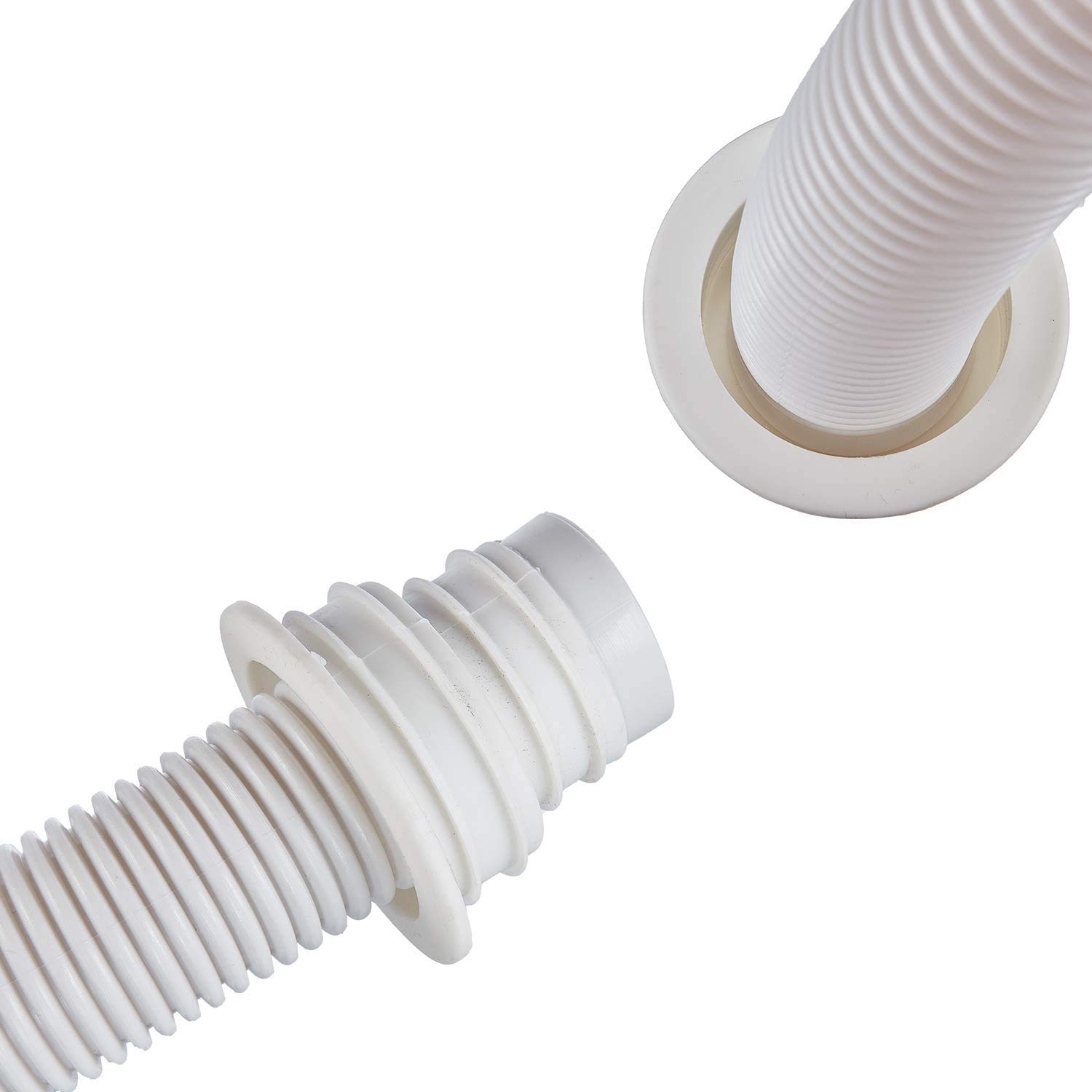 DHVSAM Drain Pipe Seal Hose Silicone Plug,Silicone Sealing Plug Kitchen Pipe Sewer Seal Ring Washing Machine Drain Multipurpose Pipe Connector Bathroom Kitchen Laundry (Pack of 1, White) 3