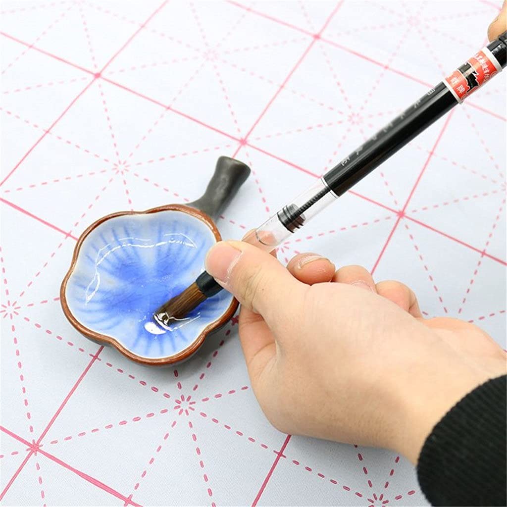 6-teiliger chinesischer Pinsel zum Färben, Malen und Üben der Kalligrafie, Wolfshaarpinsel/weißes Wolkenpinsel-Set