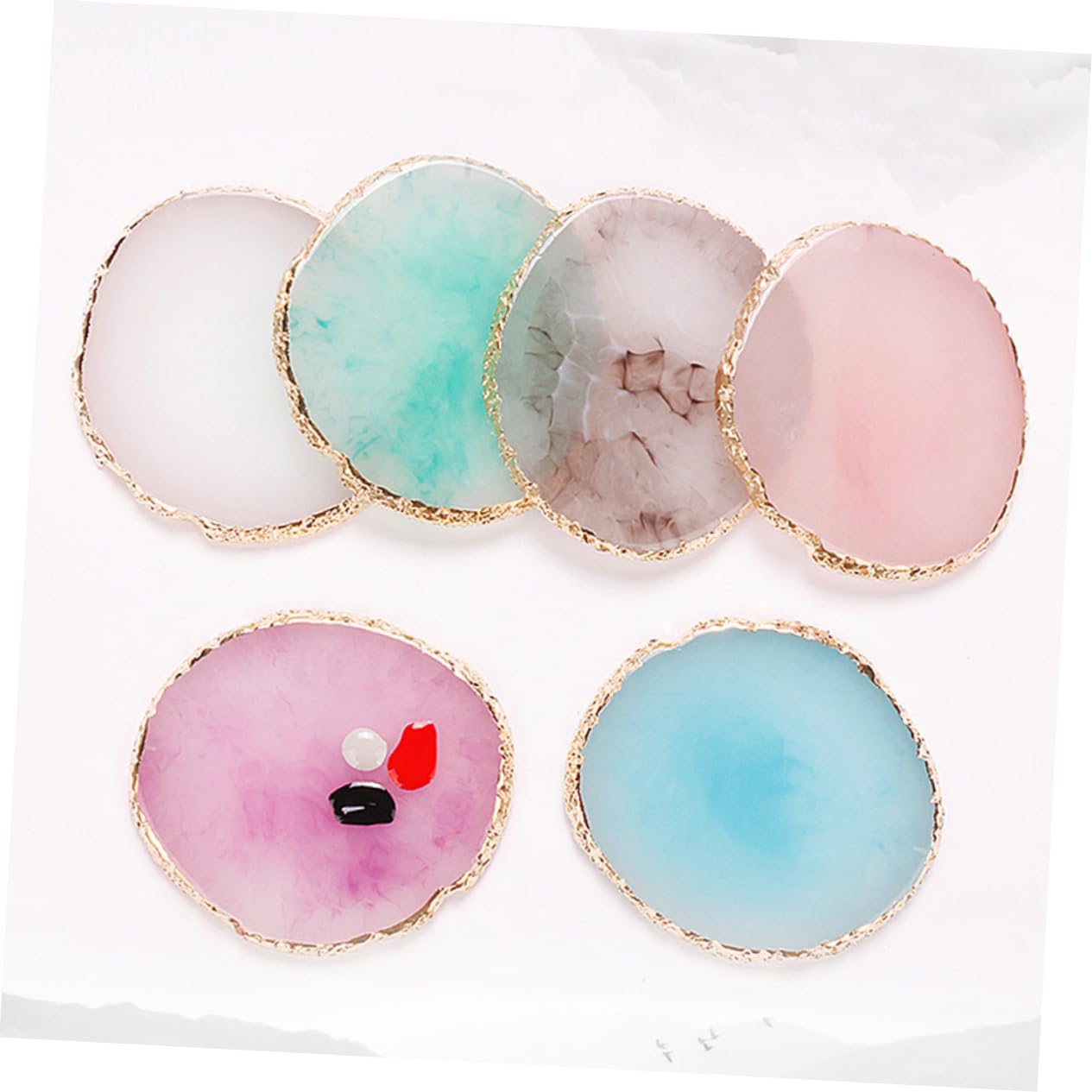 SHERCHPRY 6pezzi Per Nail Art in Resina Per Miscelare Colori Unghie Esposizione Manicure