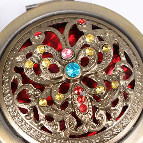 Fomiyes Round Double Sided Compact Mirror, Folding Travel Makeup Mirror Portable Hand Mirror, Mini Pocket Mirror For Purses Handbags #TOP6