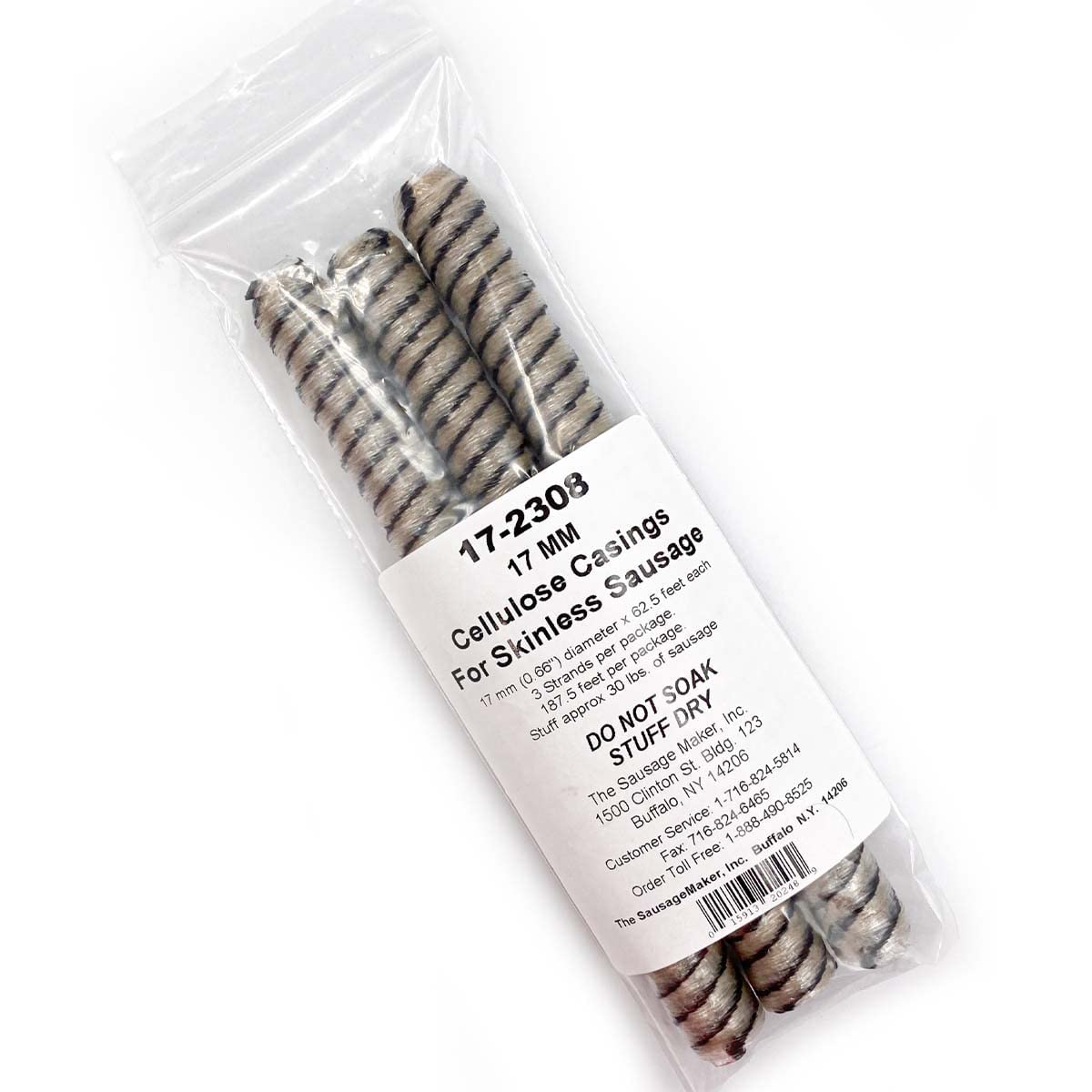 The Sausage Maker - Cellulose Sausage Casings, 17mm (11/16")