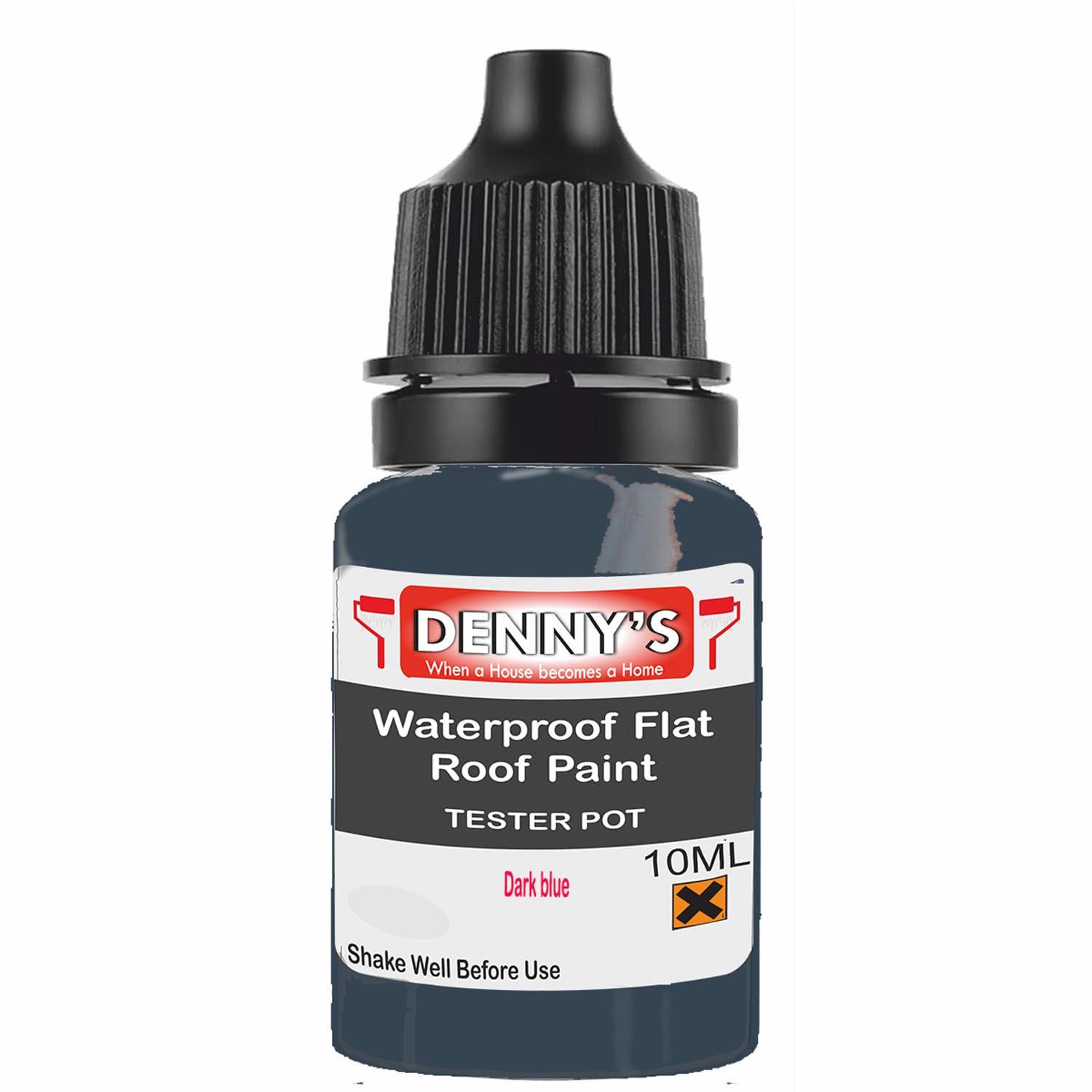 SCOOBYS PAINTS BACK IN THE MIX Chlorinated Rubber Flat Roof Paint – Waterproof Roof Sealer & Leak Repair Coating, Quick Drying, High Adhesion (Dark blue, 10ML Tester Bottle) — image 1