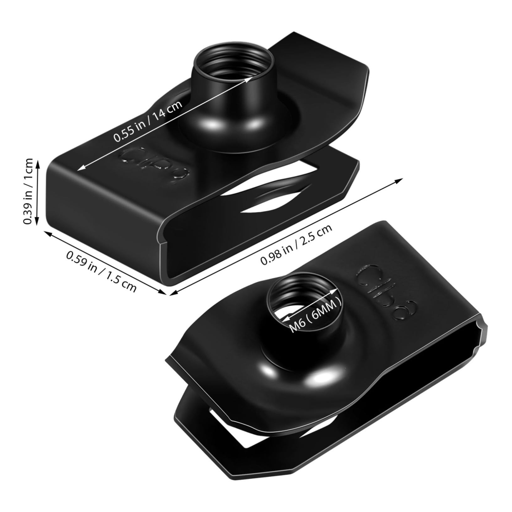 HOMSFOU 40piezas Clips De Metal Para Automóviles Tuercas De Clip Resistente Para Guardabarros y Parachoques Instalación Rápida y