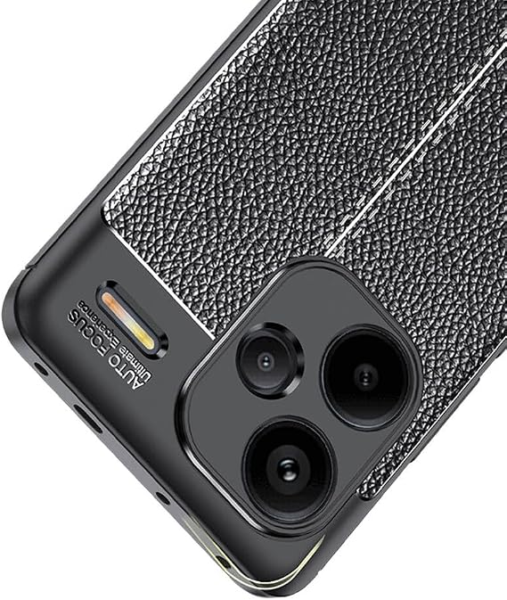 Ehr. Xiaomi Redmi Note 13 Pro Plus Uyumlu Kamera Korumalı [Hafif PU Deri Görünümlü Darbeye Dayanıklı Kaymaz Kılıf] Askeri Düşme Korumalı Darbeye Dayanıklı Kılıf (Siyah, Xiaomi Redmi Note 13 Pro Plus)