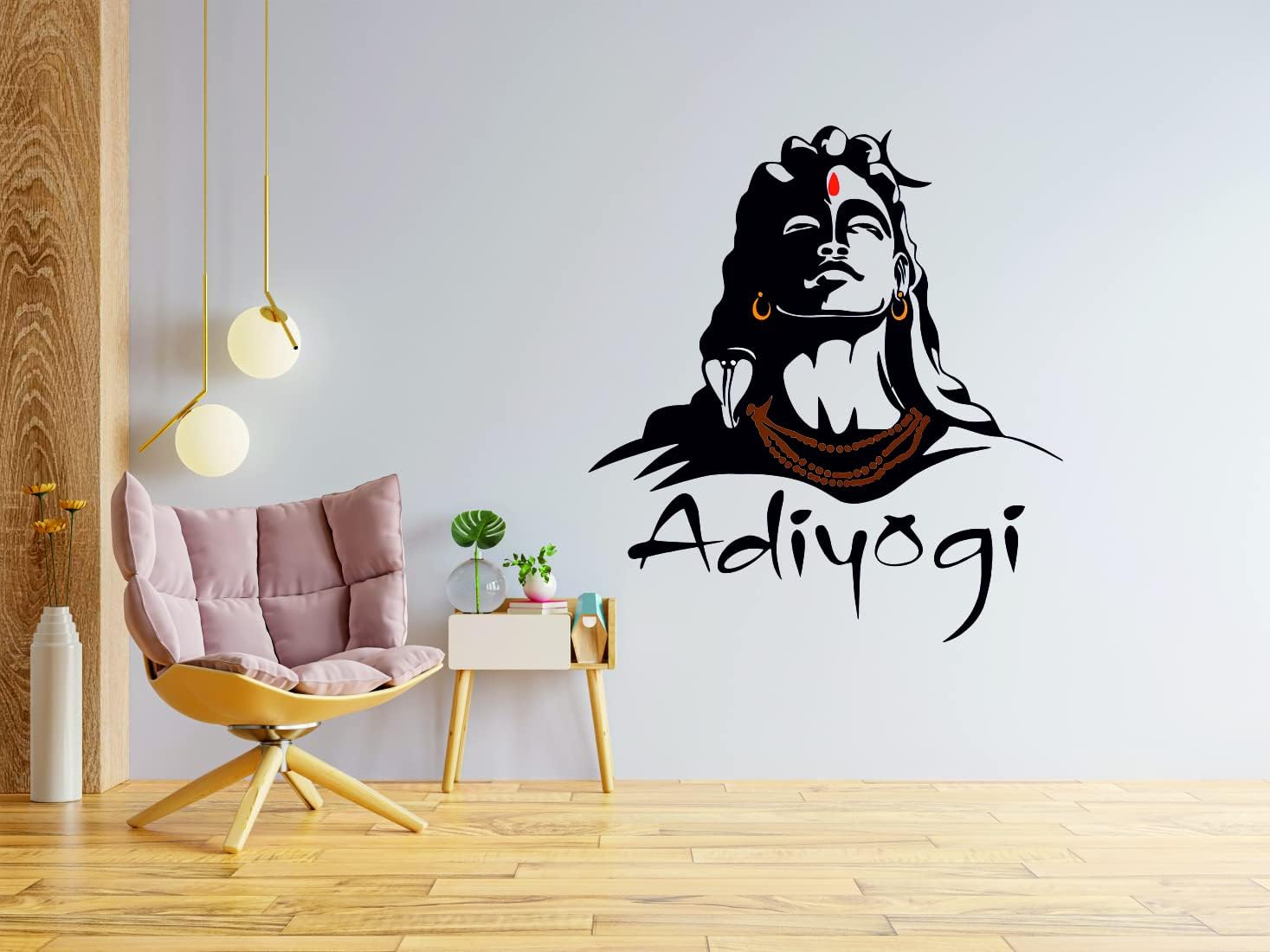 Home Decor Shiv Ji Adiyogi Elegant Wall Art Sticker Poster for Living Bed Room Office Space (Matt Vinyl 50CM X 61 cm)(Desg-03)