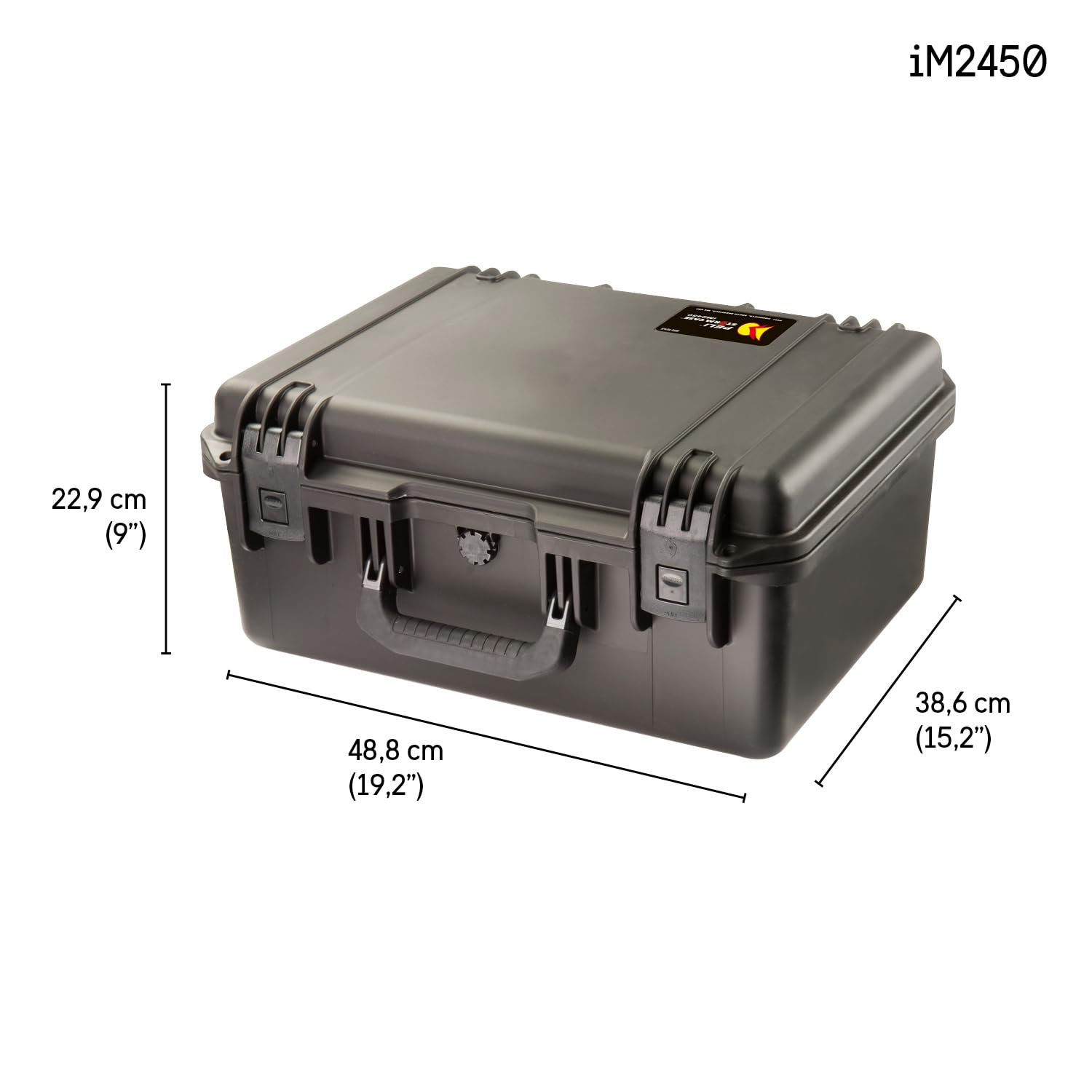 Peli Storm IM2450 Professioneller Schutz Transport Koffer, Wasser- und Staubdicht, 32L Volumen, Ohne Schaum, Schwarz