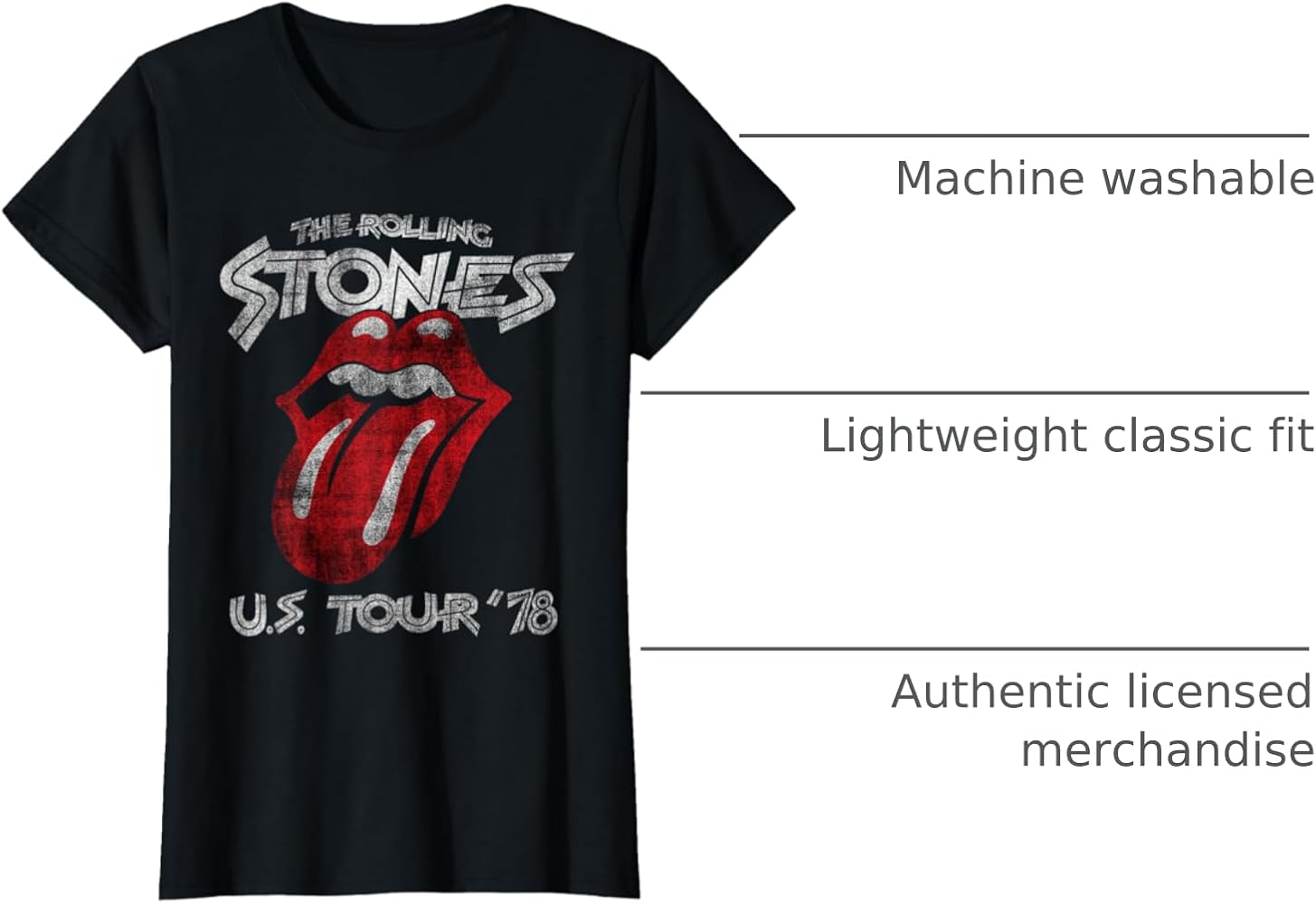 Amazon.com: Rolling Stones U.S. Tour 1978 T-Shirt : Clothing