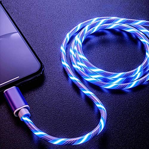 USB téléphone Chargeur de Câble,superior ZRL® 3ft LED Light Flowing Fast Charging Data Sync Cord Compatible avec Phone X/XS/XS Max/XR/8/8 Plus/7/7 Plus/6/6s et Plus