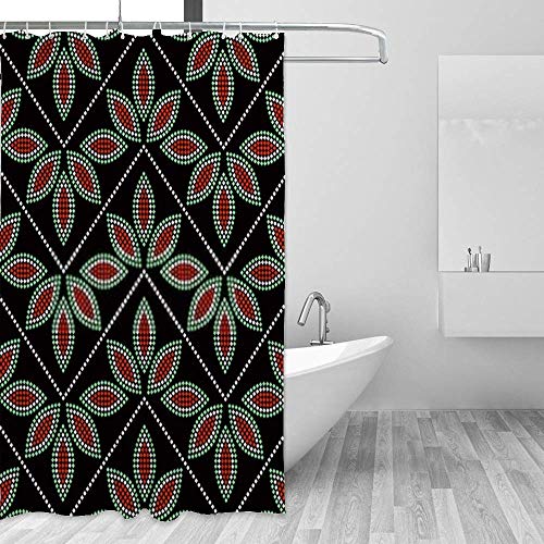 Rideau de douche avec crochets polyester 172x172cm lavable - 5