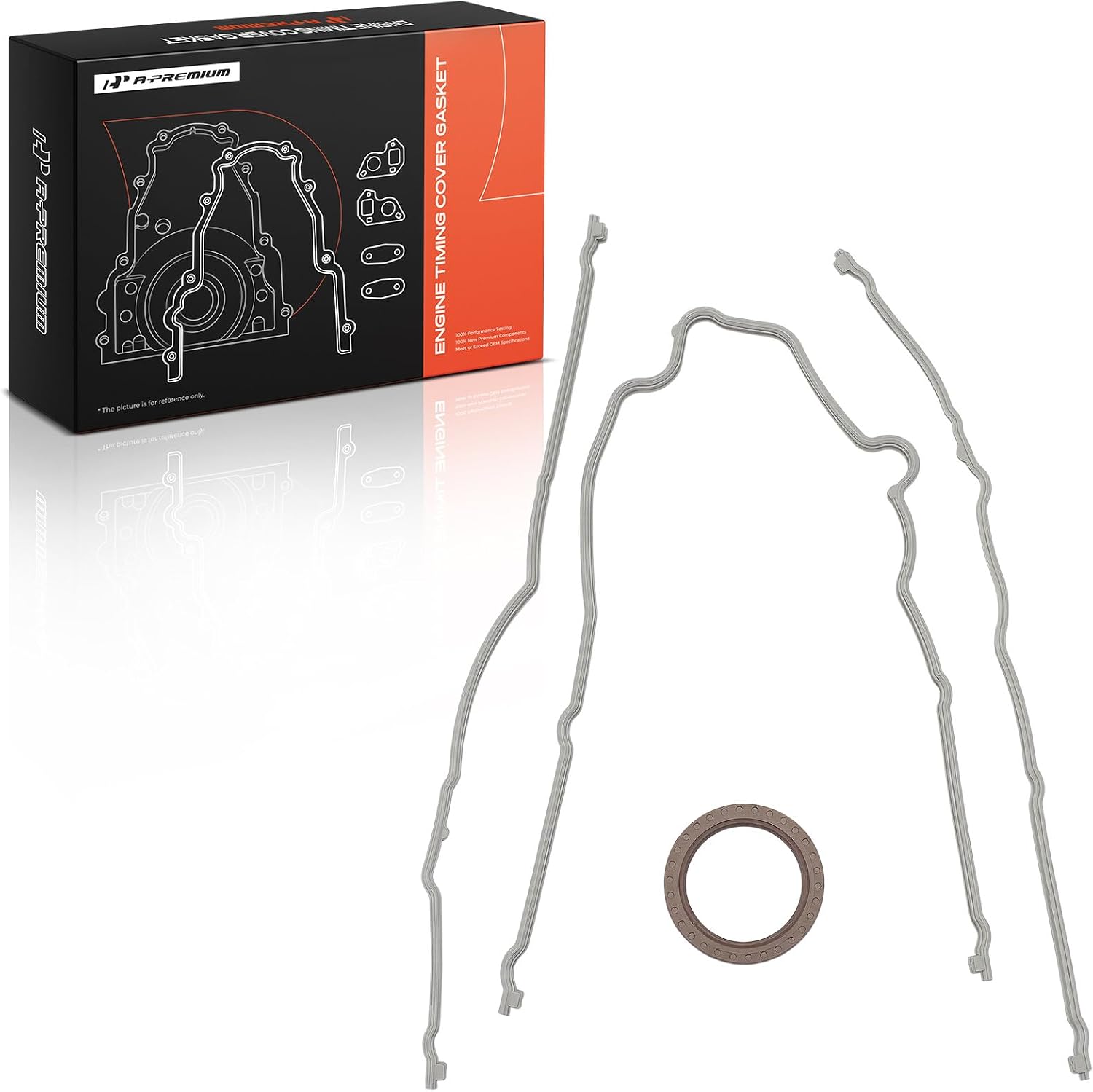 A-Premium Engine Timing Cover Gasket Set Compatible with Ford F-150 1999-2003, F-250 1999, Mustang, Expedition, E-150, E-250, E-150 Econoline, E-150 Econoline Club Wagon, E-150 Club Wagon, 4.6L