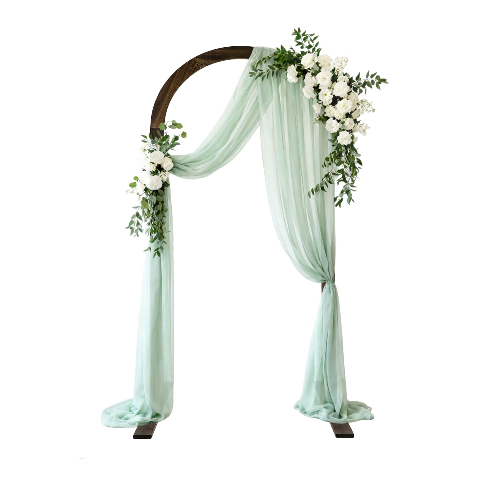 PlusFive Arche de Mariage en Bois - 2,1 m - Support de Fond en Bois - Grande Arche de Ballons - Arche de Mariage - Decoration de Jardin